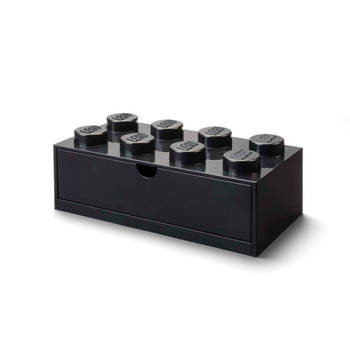 Lego - Opbergbox Bureaulade Brick 8 - Kunststof - Zwart