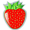 Badlaken aardbei Strawberry voor volwassenen rood 120 x 150 - Strandlakens