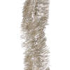 Decoris kerstslinger - licht parel/champagne - 270 x 7 cm - folie/lametta - glans - Kerstslingers