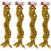 4x Gouden kerstboom slingers 270 cm - Kerstslingers