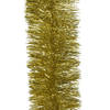 1x Kerst lametta guirlandes goud 10 cm breed x 270 cm kerstboom versiering/decoratie - Kerstslingers