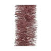 Kerst lametta guirlandes oud roze 10 cm breed x 270 cm kerstboom versiering/decoratie - Kerstslingers