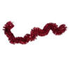 2x Kerstslinger / folieslinger rood 15 cm x 2 m - Kerstslingers