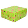 15x Inpakpapier/cadeaupapier Sinterklaas print groen - Cadeaupapier