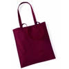 10x Katoenen boodschappentasjes bordeaux rood10 liter - Shoppers