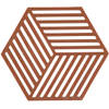 Zone Denmark Pannenonderzetter Hexagon - Terracotta - 16 x 14 cm