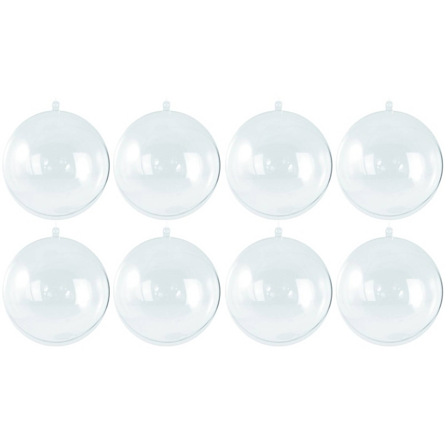 8x ransparante hobby-DIY kerstballen 7 cm Knutselen Kerstballen maken hobby materiaal-basis material