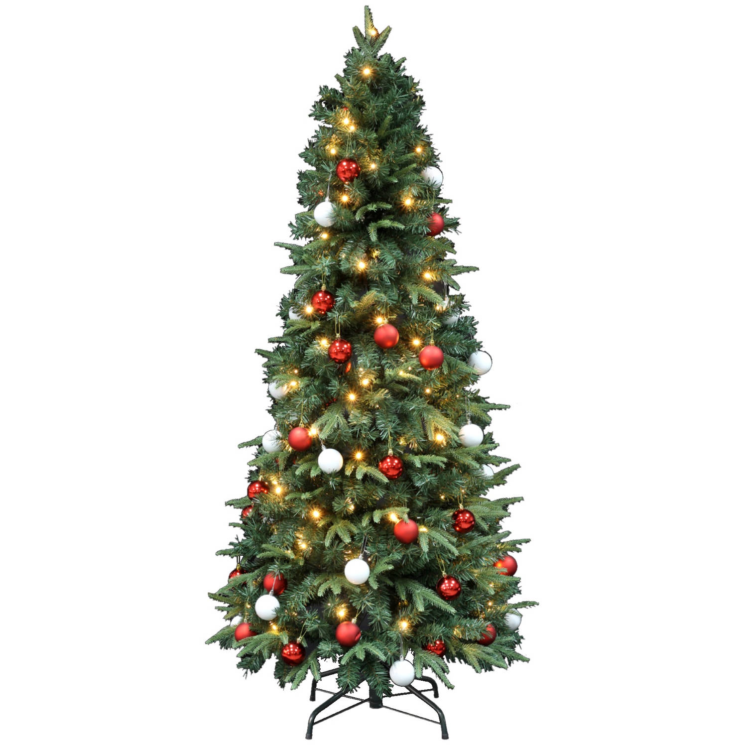 Easy Set Up TreeÂ® kerstboom Led Avik Red 180 cm 240 lights