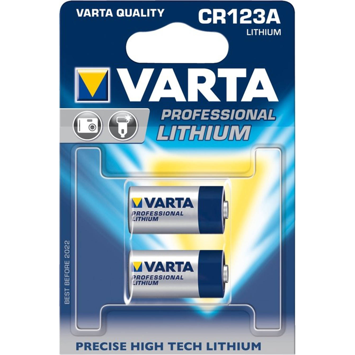 Varta CR123A Fotobatterij 3 V 1600 mAh 2 stuks