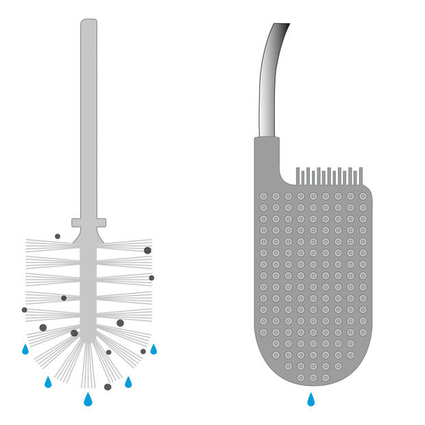 Joseph Joseph - Flex Lite Toiletborstel - Polypropyleen - Grijs