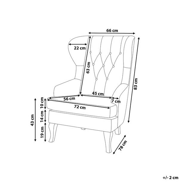 Beliani ALTA - Fauteuil-Geel-Polyester