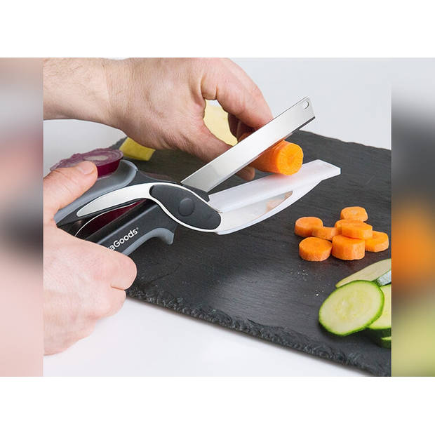 InnovaGoods Keuken Mes/Schaar In 1 - Gemakkelijk Groenten snijden - Ideale Keukenhulp