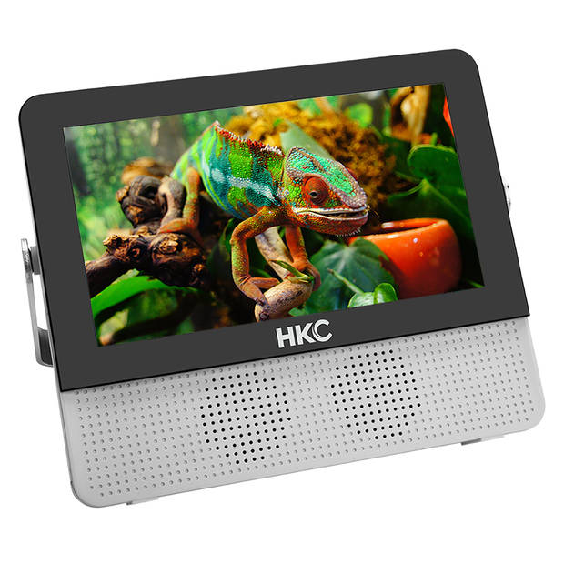 HKC P7H6 draagbare HD LED-tv 7inch, HDMI+USB, 60Hz, mediaspeler, ingebouwde batterij, 12V autolader, draagbare antenne