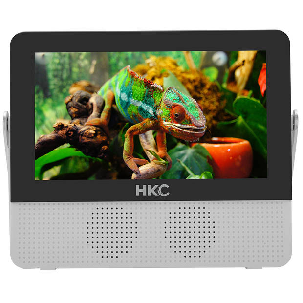 HKC P7H6 draagbare HD LED-tv 7inch, HDMI+USB, 60Hz, mediaspeler, ingebouwde batterij, 12V autolader, draagbare antenne