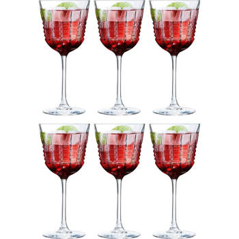 Cristal d'Arques Rode Wijnglazen Rendez-Vous 350 ml - 6 Stuks
