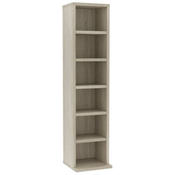 vidaXL Cd-kast 21x20x88 cm bewerkt hout sonoma eikenkleurig