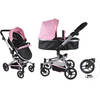 Bandits and Angels - Poppenwagen Black Angel 2in1 softpink