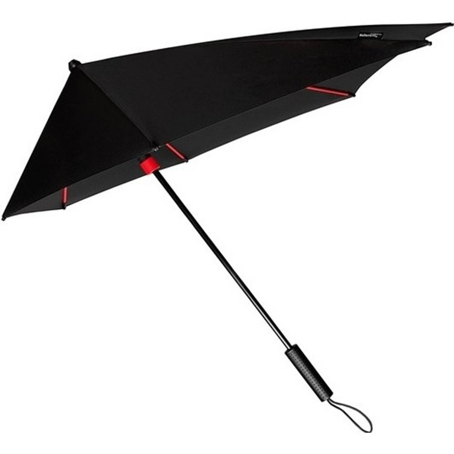 STORMaxi storm paraplu zwart met rood frame windproof 100 cm Stormproof paraplu