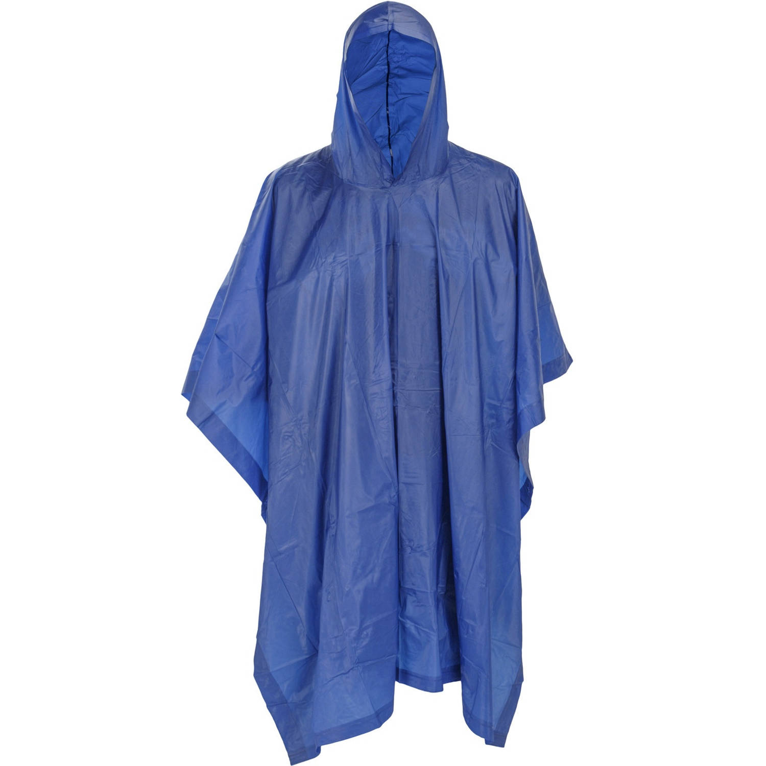 Free And Easy Regenponcho Met Capuchon Unisex Blauw One Size