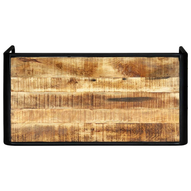 vidaXL Eettafel 118x60x76 cm massief ruw mangohout