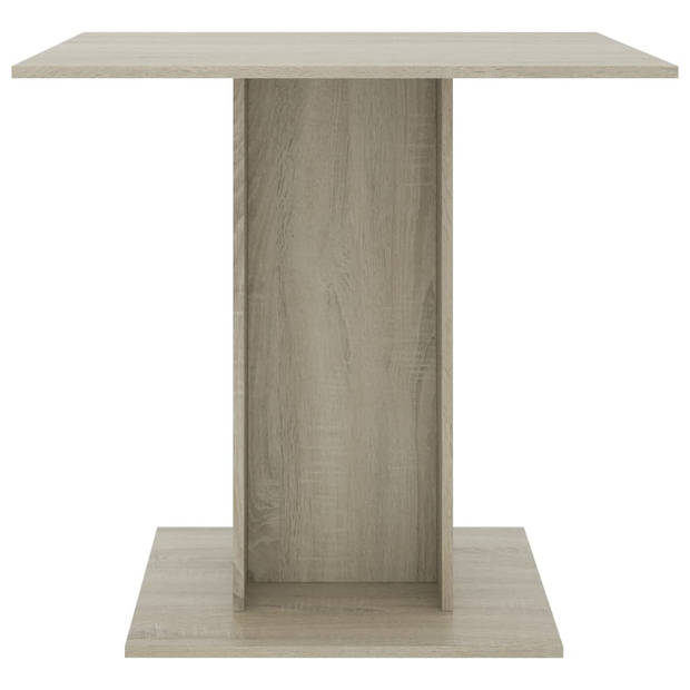 The Living Store Eetkamertafel Spaanplaat - 80 x 80 x 75 cm - Sonoma eiken