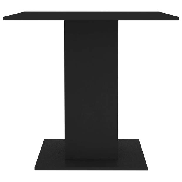 The Living Store Eetkamertafel - zwart - spaanplaat - 80 x 80 x 75 cm - stabiel en duurzaam