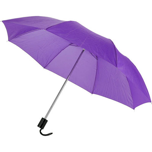 Kleine opvouwbare paraplu paars 93 cm - Paraplu's
