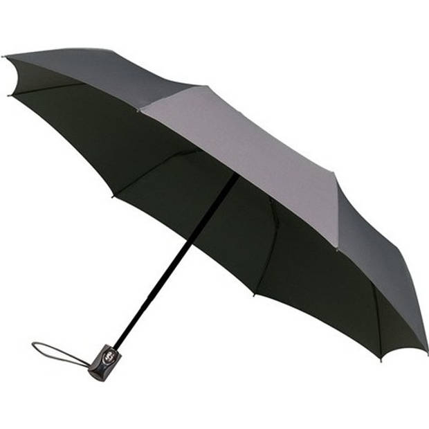Opvouwbare paraplu grijs 100 cm met automatisch open mechanisme - Paraplu's