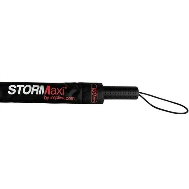 Windproof storm paraplu 100 cm zwart/rood - Paraplu's