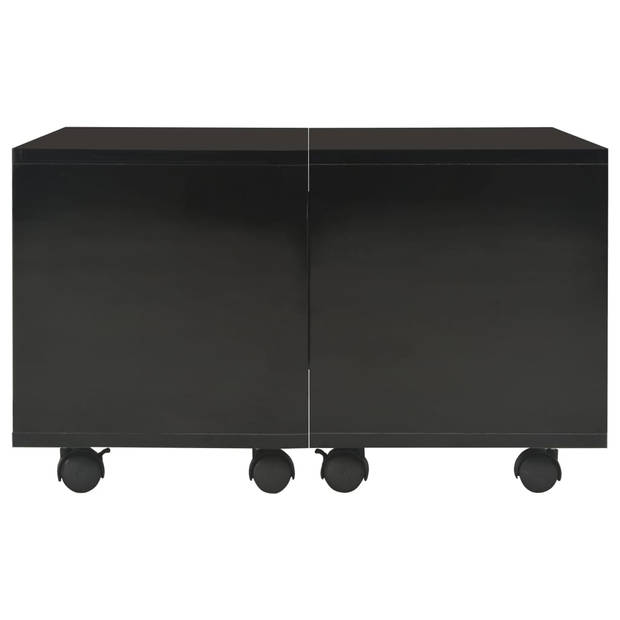 The Living Store Salontafel - Hoogglans - 60 x 60 x 35 cm - Verlengbaar