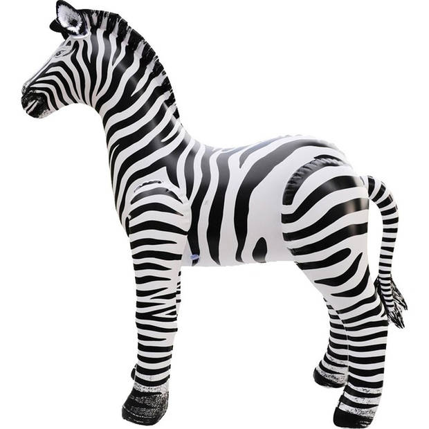 Opblaas zebra dieren 80 cm realistische print - Opblaasfiguren
