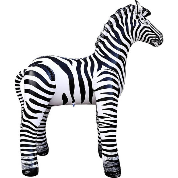 Opblaas zebra dieren 80 cm realistische print - Opblaasfiguren