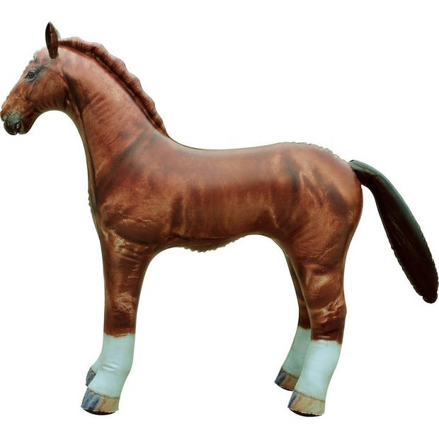 Opblaas paard dieren 75 cm realistische print - Opblaasfiguren