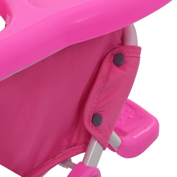 vidaXL Kinderstoel hoog roze en wit