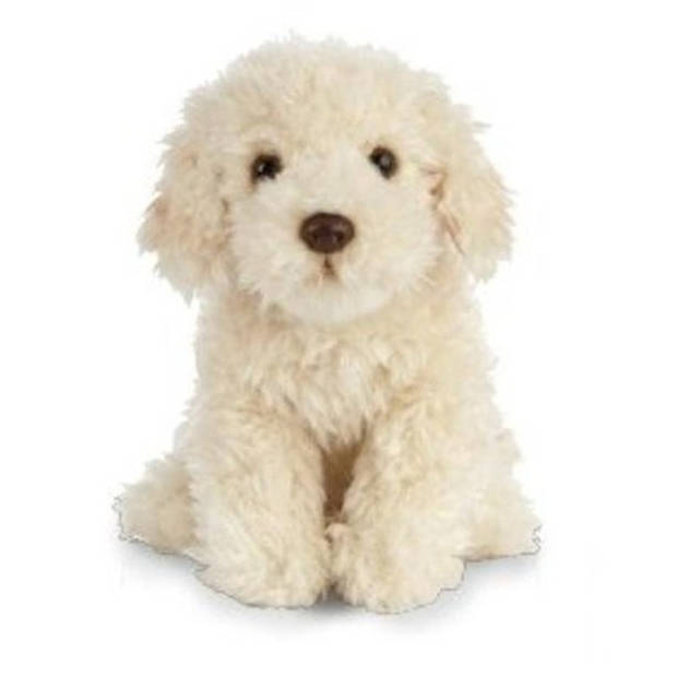 Pluche beige Labradoodle hond knuffel 25 cm speelgoed - Knuffel huisdieren