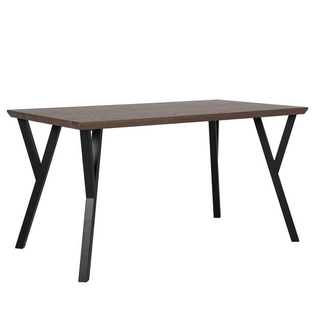 Beliani BRAVO - Eettafel-Donkere houtkleur-MDF