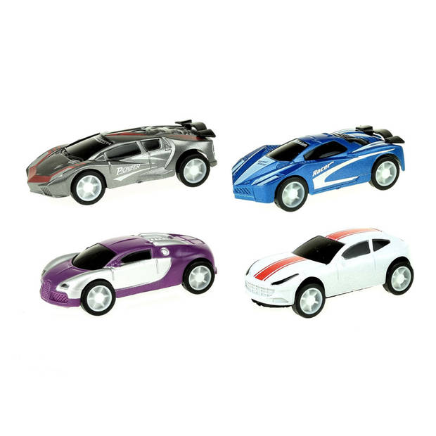 Toi-Toys raceauto's pull back 12-delig 7 cm multicolor