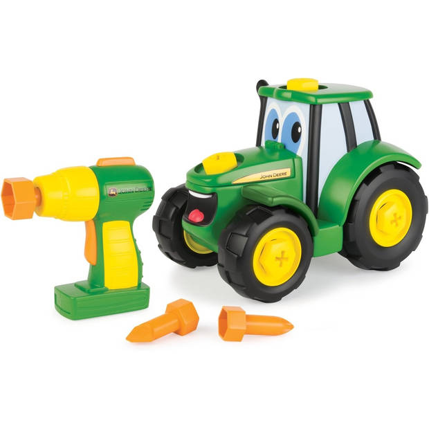 Tomy bouwpakket Johnny Tractor - John Deere 16-delig groen