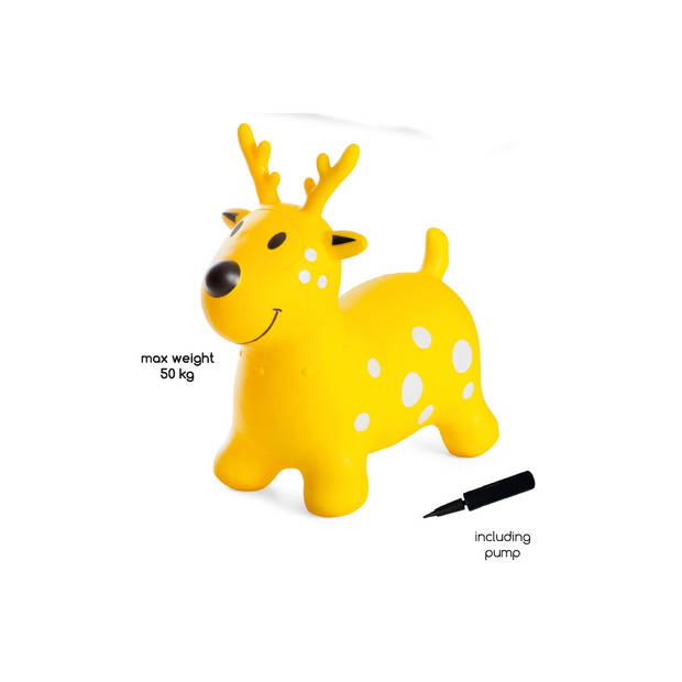 BS Toys skippyhert Jumping Deer 50 cm geel