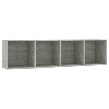 vidaXL Boekenkast/tv-meubel 143x30x36 cm betongrijs