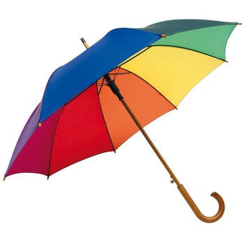 Grote luxe paraplu regenboog print 103 cm - Paraplu's
