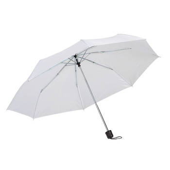 Kleine uitvouwbare paraplu wit 96 cm - Paraplu's