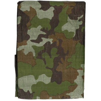 Groen camouflage afdekzeil / dekzeil 2 x 3 meter - Afdekzeilen