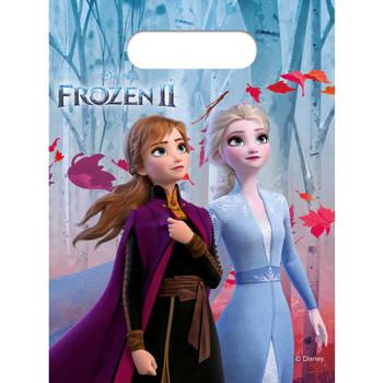 6x Disney Frozen 2 uitdeelzakjes - Uitdeelzakjes