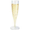 10x Champagne/prosecco glazen transparant - Champagneglazen