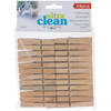 24x stuks Houten wasknijpers van 7 cm - bamboe hout - Knijpers