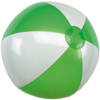 1x Waterspeelgoed groen/witte strandbal 28 cm - Strandballen