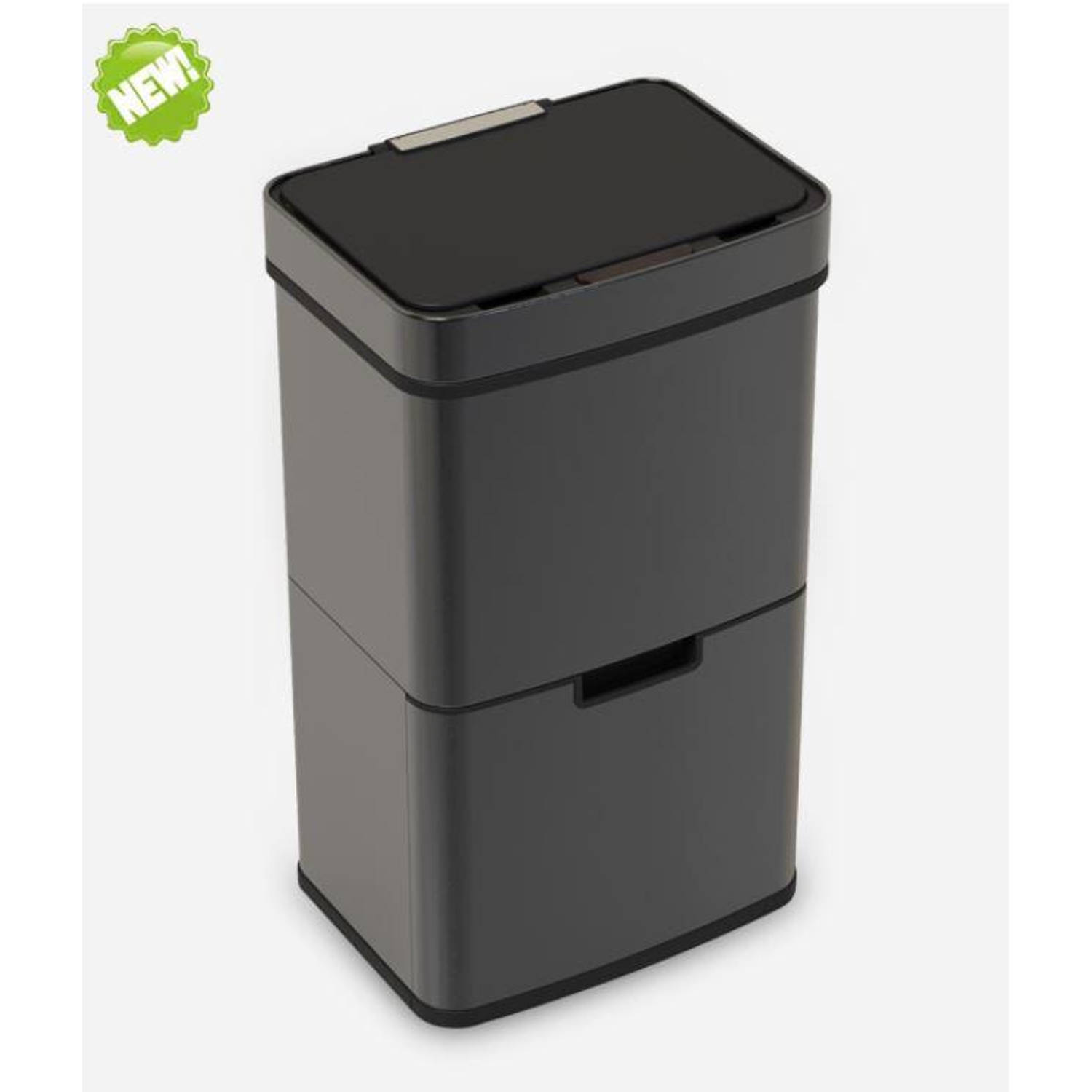vasteland Bekritiseren Direct 4cookz® Smart Waste Black afvalscheidingsprullenbak met sensor 72 ltr |  Blokker