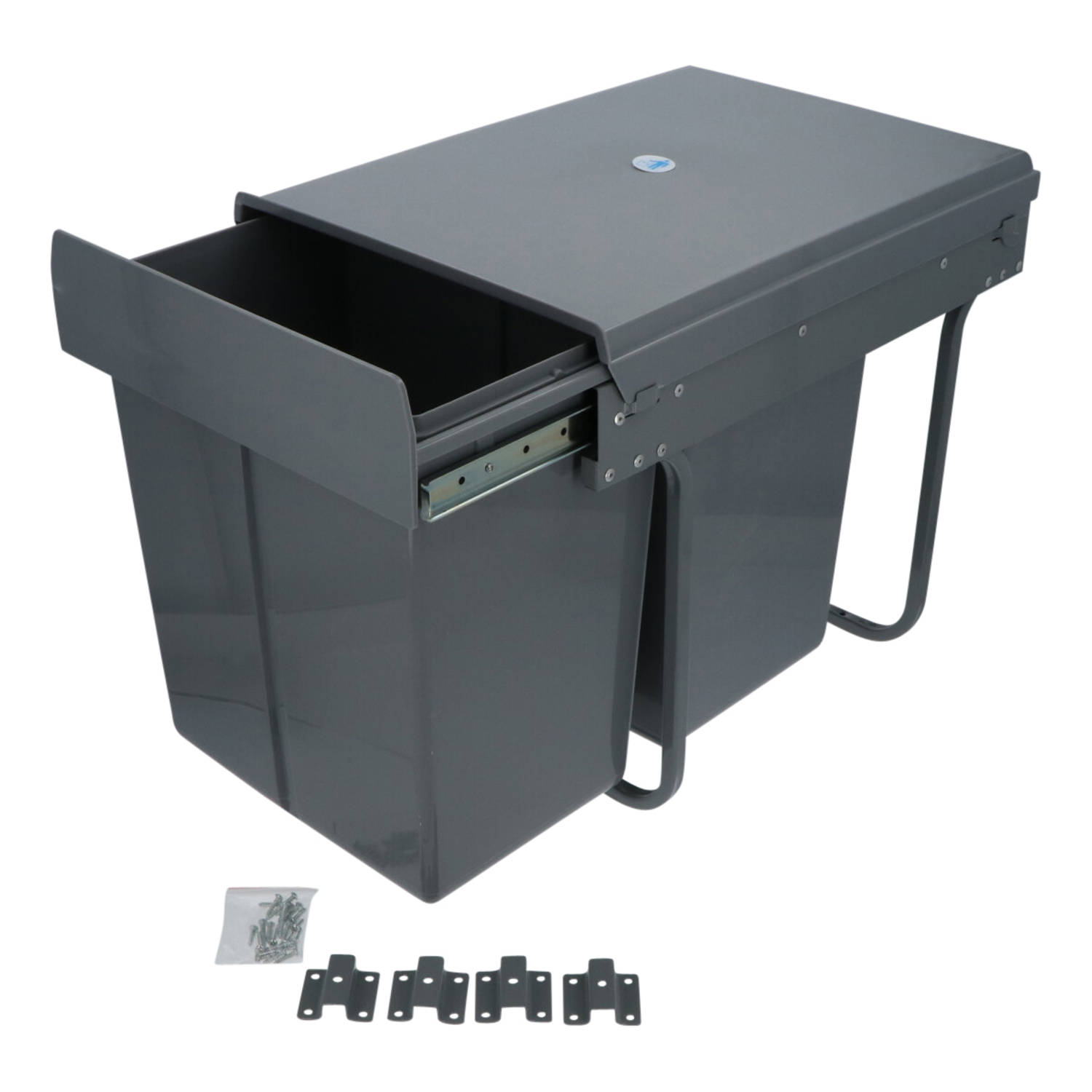 Paragraaf Woud Lam 4cookz Duo inbouw afvalbak – 2x 20 liter - geschikt voor 40cm inbouw |  Blokker