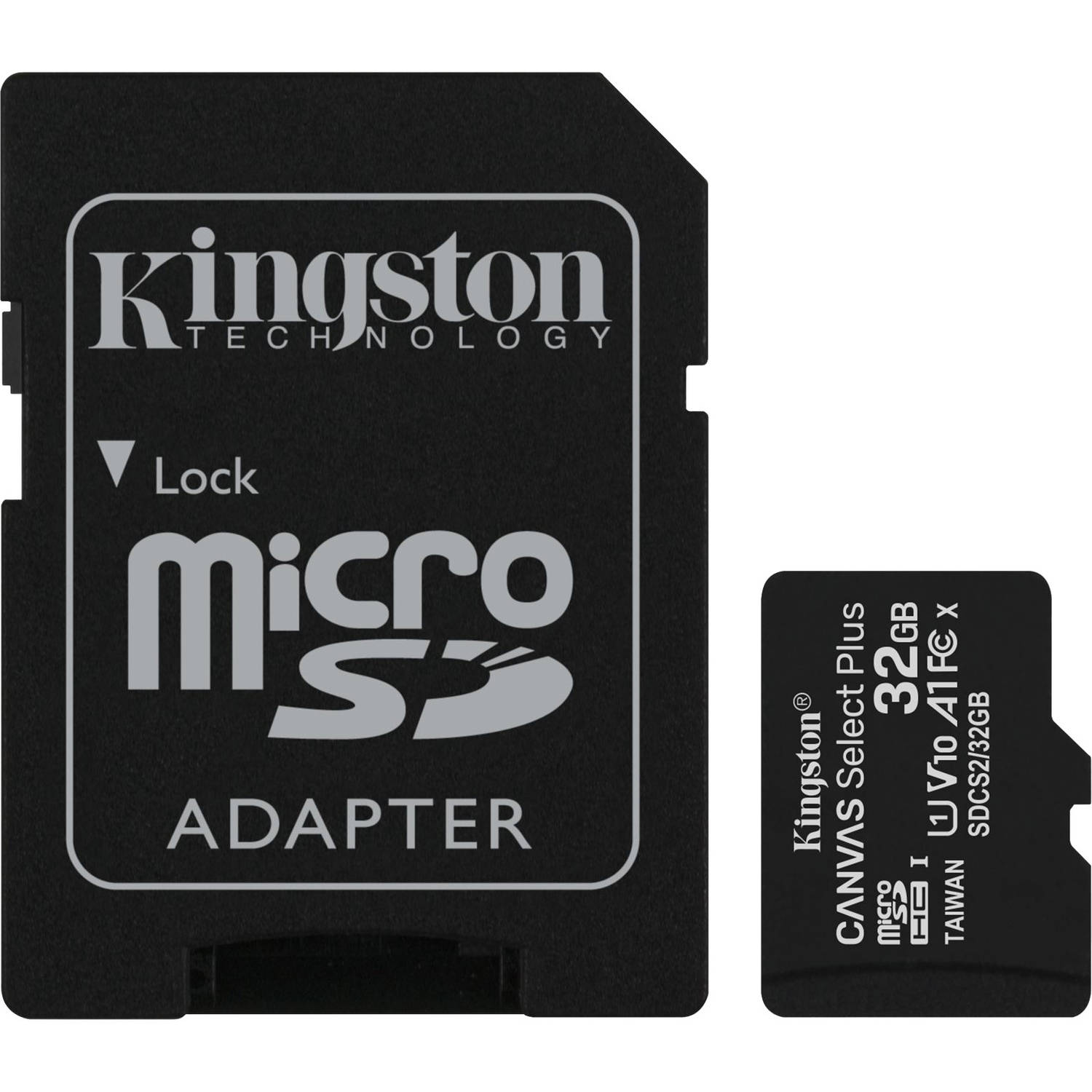 Kingston microSDHC Canvas Select Plus 32GB 100 MB/s + SD adapter